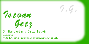 istvan getz business card